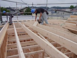 【現場ブログ】八橋大沼町　建て方中です！②